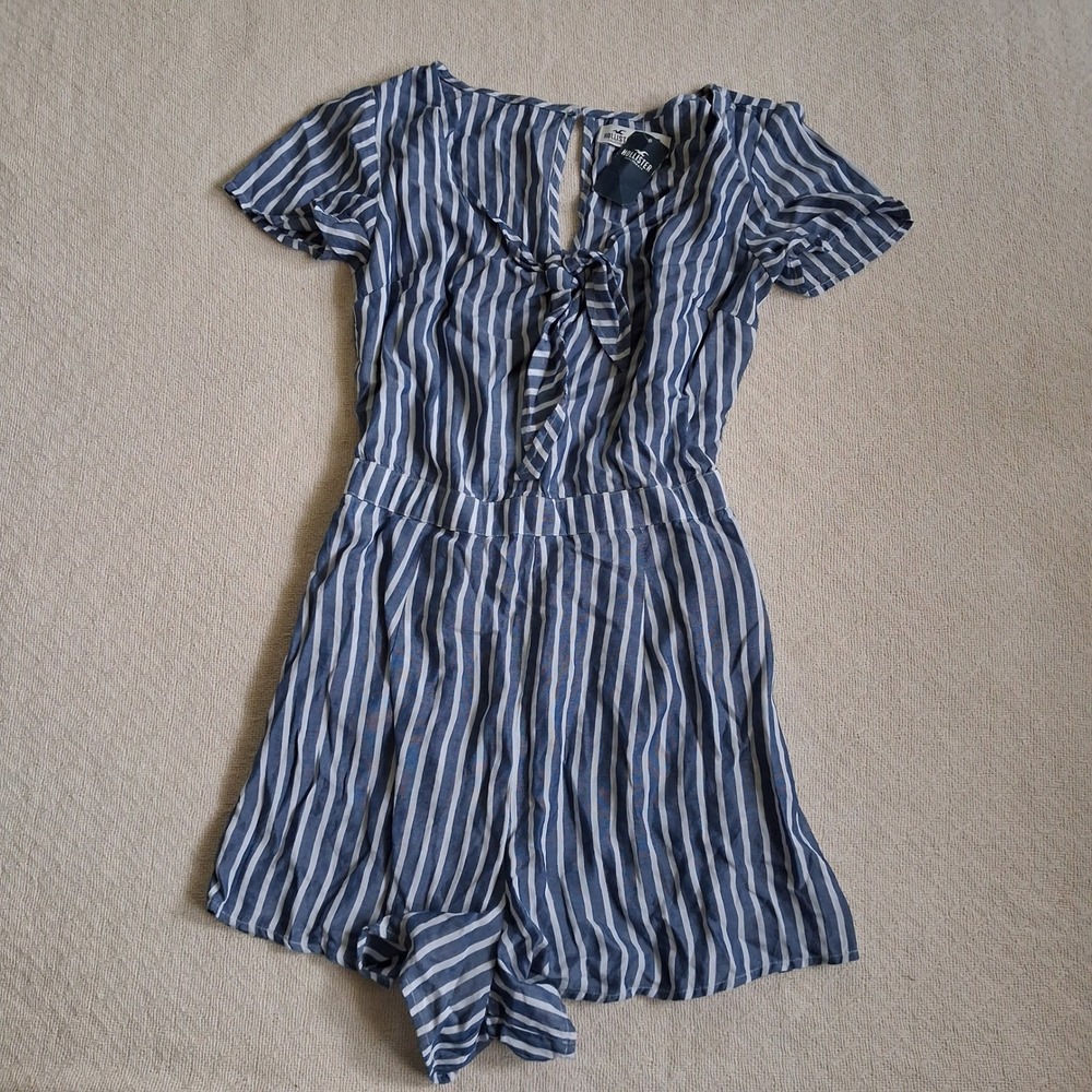 hollister vertical small striped romper small coastal y2k vintage